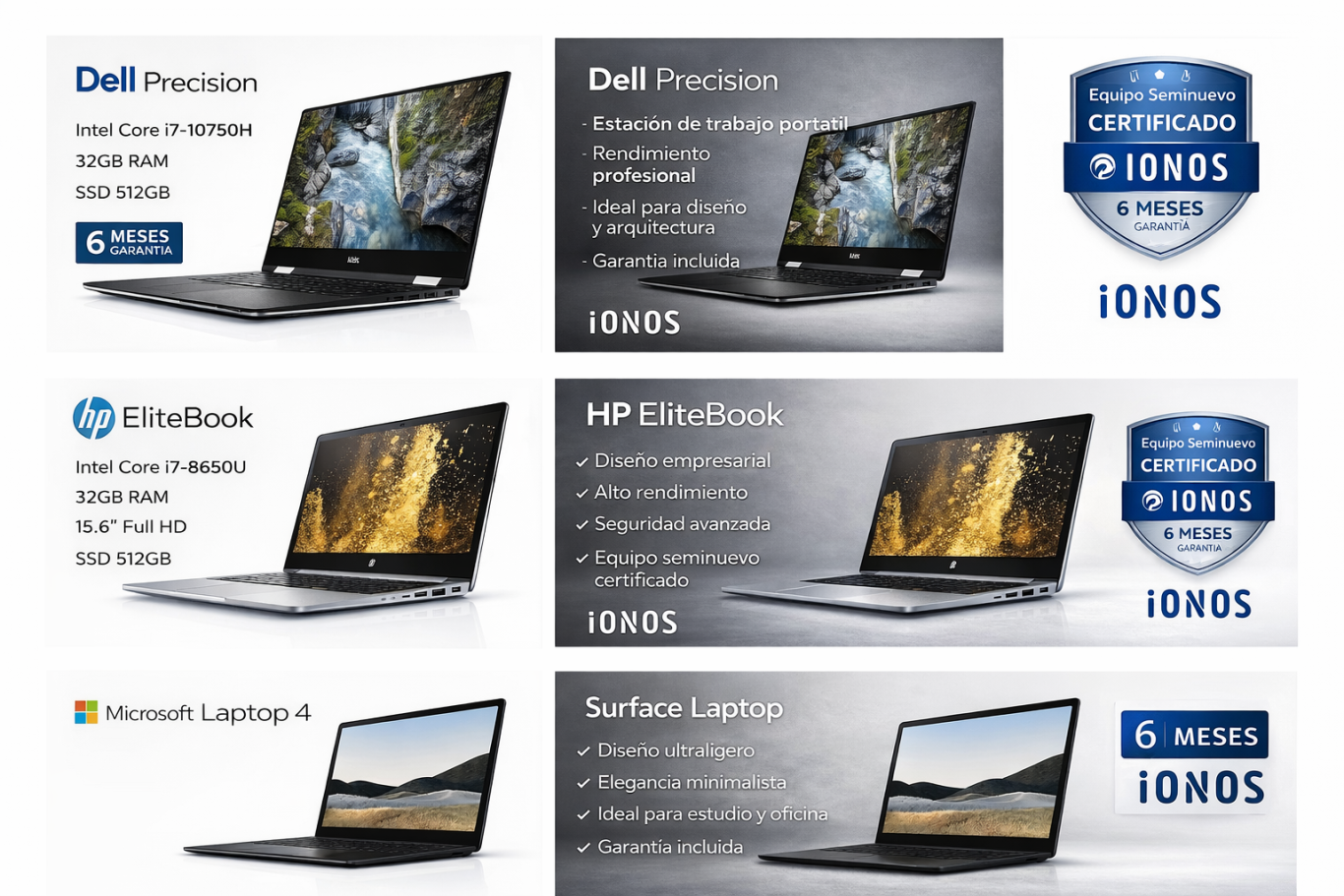 HP EliteBook reacondicionado con garantía